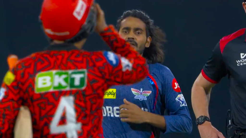 The Truth About Abhishek Sharma and Digvesh Rathi’s Tense Match. 4 Digvesh Rathi and Abhishek Sharma 2